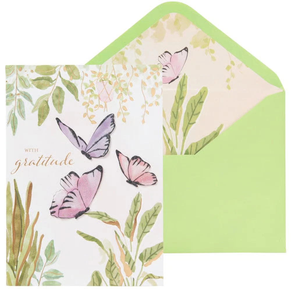 PURELY- Niquea.D, Garden Butterflies Thank You Card
