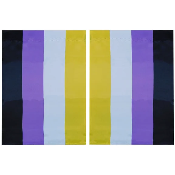 PURELY- Non-Binary Pride 12.5X18 Double Sided Polyester Sleeve Garden Flag
