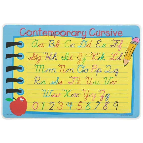 PURELY- Painless Learning Placemat: Contemporary Cursive