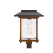 PURELY- Parkwood 14 Lumen Led Solar Path Light Single Bronze 2-Tone Glass Lens