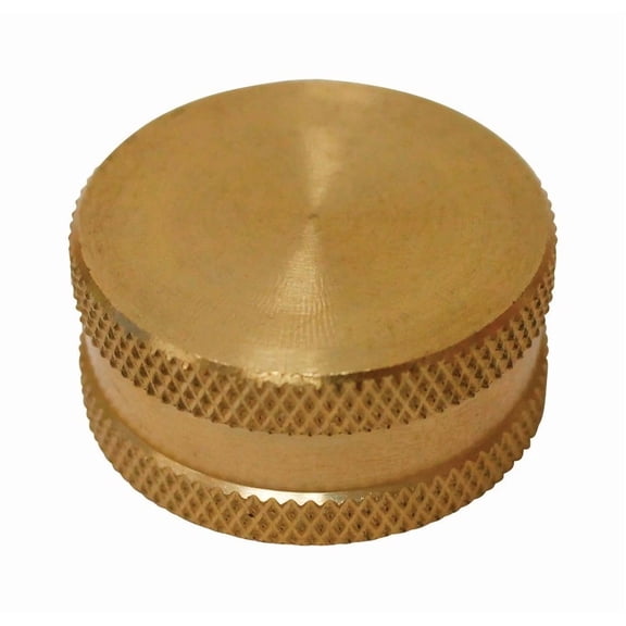 PURELY- Plumb Pak Pp850-68 3/4 In. Brass Garden Hose Cap 2 Dia. X 3 L In. With Washers