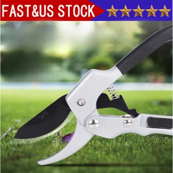 PURELY- Premium Steel Garden Pruning Shears Gardening Scissors Bypass Fast Ship