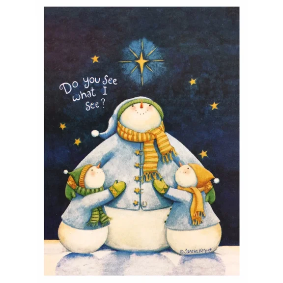 PURELY- Snowman Family Garden Flag 12"X18 Designer Decorative Winter & Christmas Flag