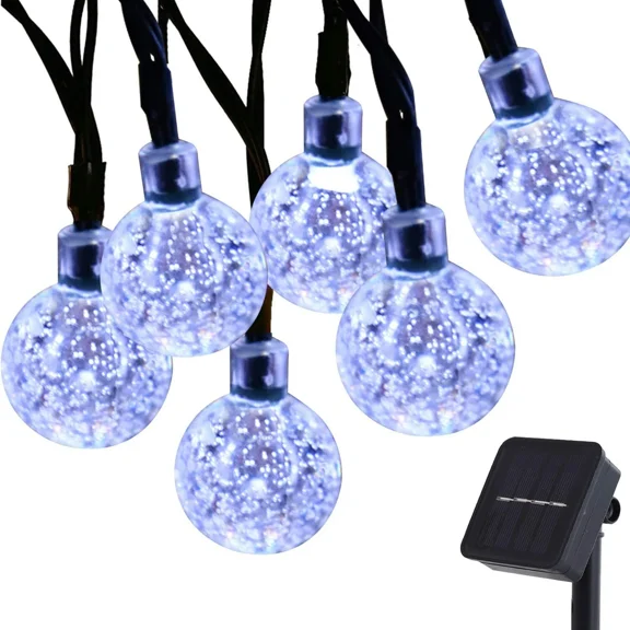 PURELY- Solar Crystal Ball String Lights For Patio, Lawn, Party, Wedding, Garden, Easter
