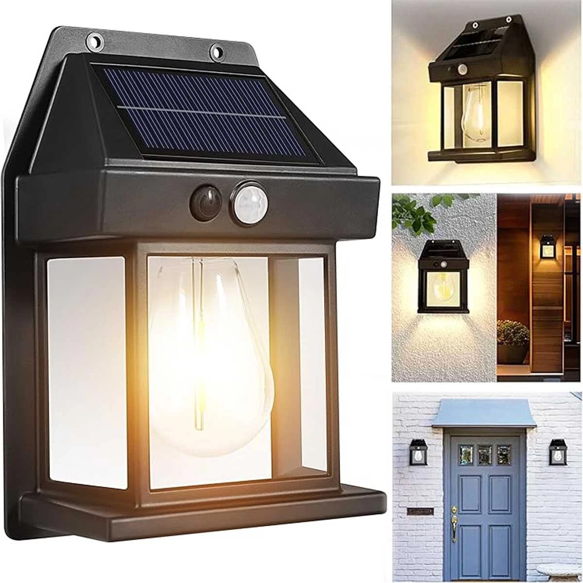PURELY- Solar Flood Light Security Motion Sensor Wall Street Yard Outdoor Lamp