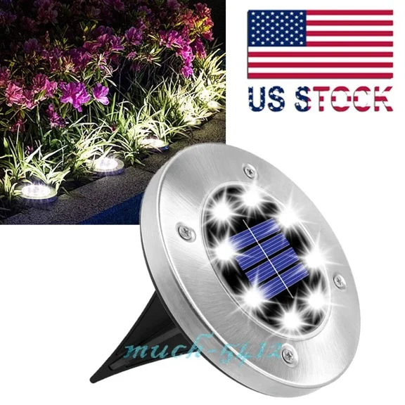 PURELY- Solar Garden Flat Buried Light Outdoor Led Disc In-Ground Garden Lamp Mark Light