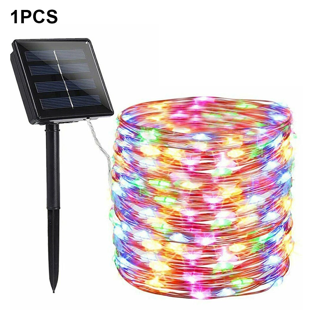 PURELY- Solar Led Powered Fairy String Rope Strip Lights Waterproof Outdoor Garden Patio