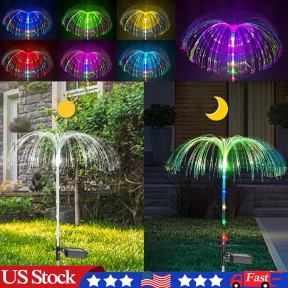 PURELY- Solar Pathway Lights- 7 Color Changing Garden Stakes For Lawn& Patio| Decorative