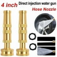 thumbnail image 1 of PURELY- Solid Brass Garden Spray Nozzle 4" Adjustable Twist Water Hose Usa Stock 2 Pack, 1 of 6