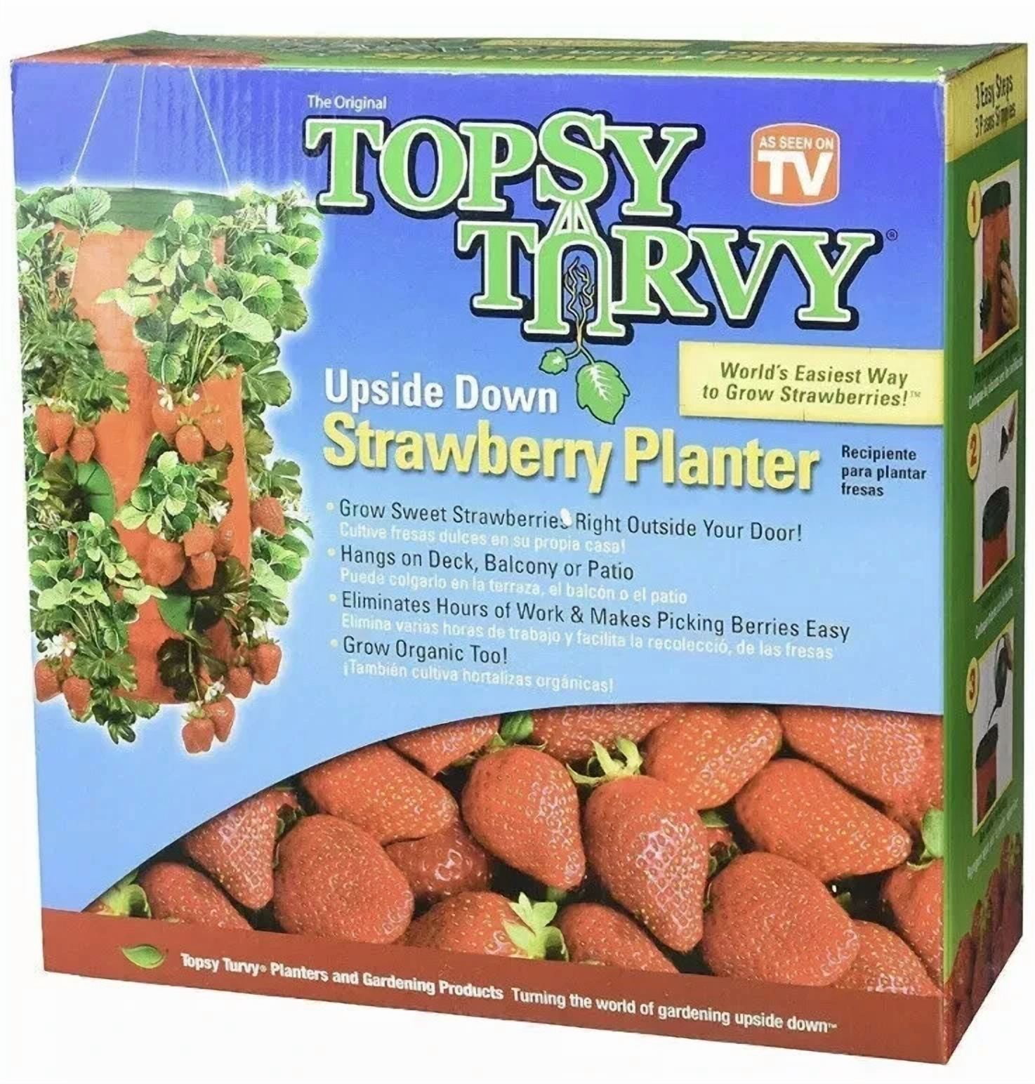 PURELY- Topsy Turvy~Upside Down Strawberry Planter~15 Quarts, Vertical Garden Hanging
