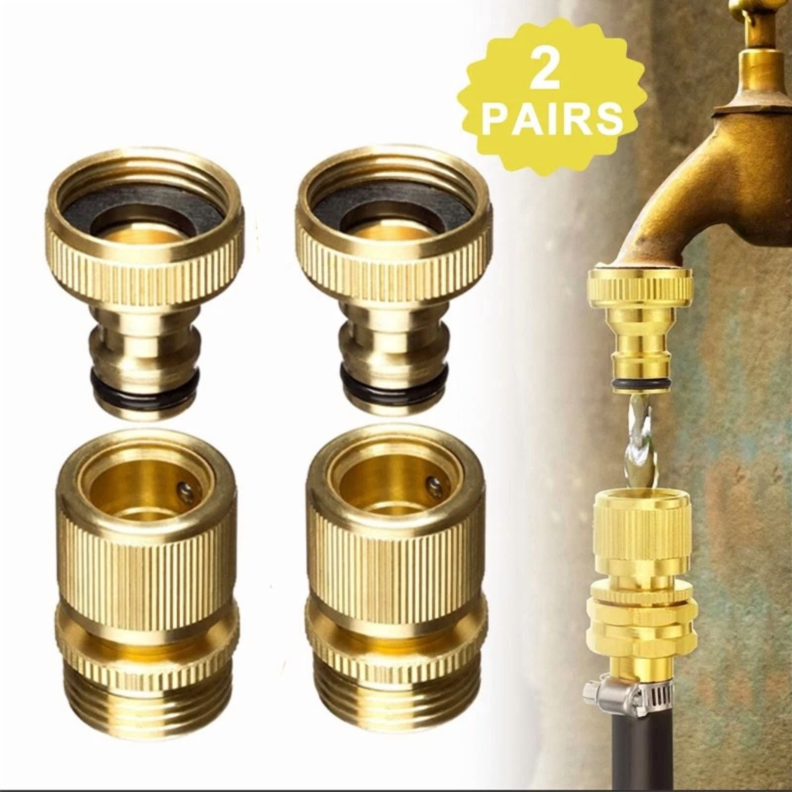 PURELY- Us 3/4" Garden Hose Quick Connect Water Hose Fit Brass Female Male Connector