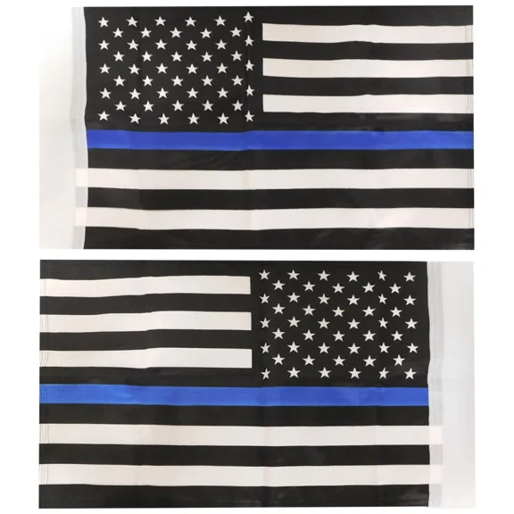 PURELY- Usa Thin Blue Line 12X18 12"X18" Double Sided Polyester White Sleeve Garden Flag