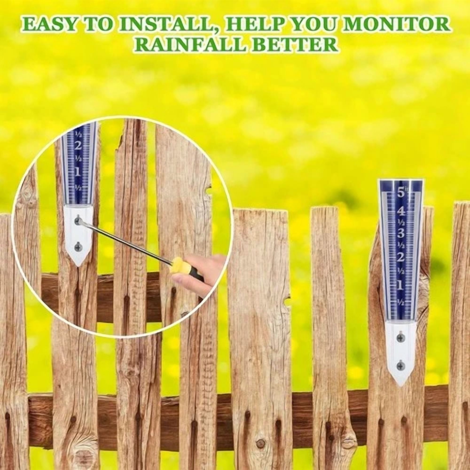 PURELY- Waterfall Rain Gauge - Decorative For Garden, Yard & Outdoor Weather Monitoring