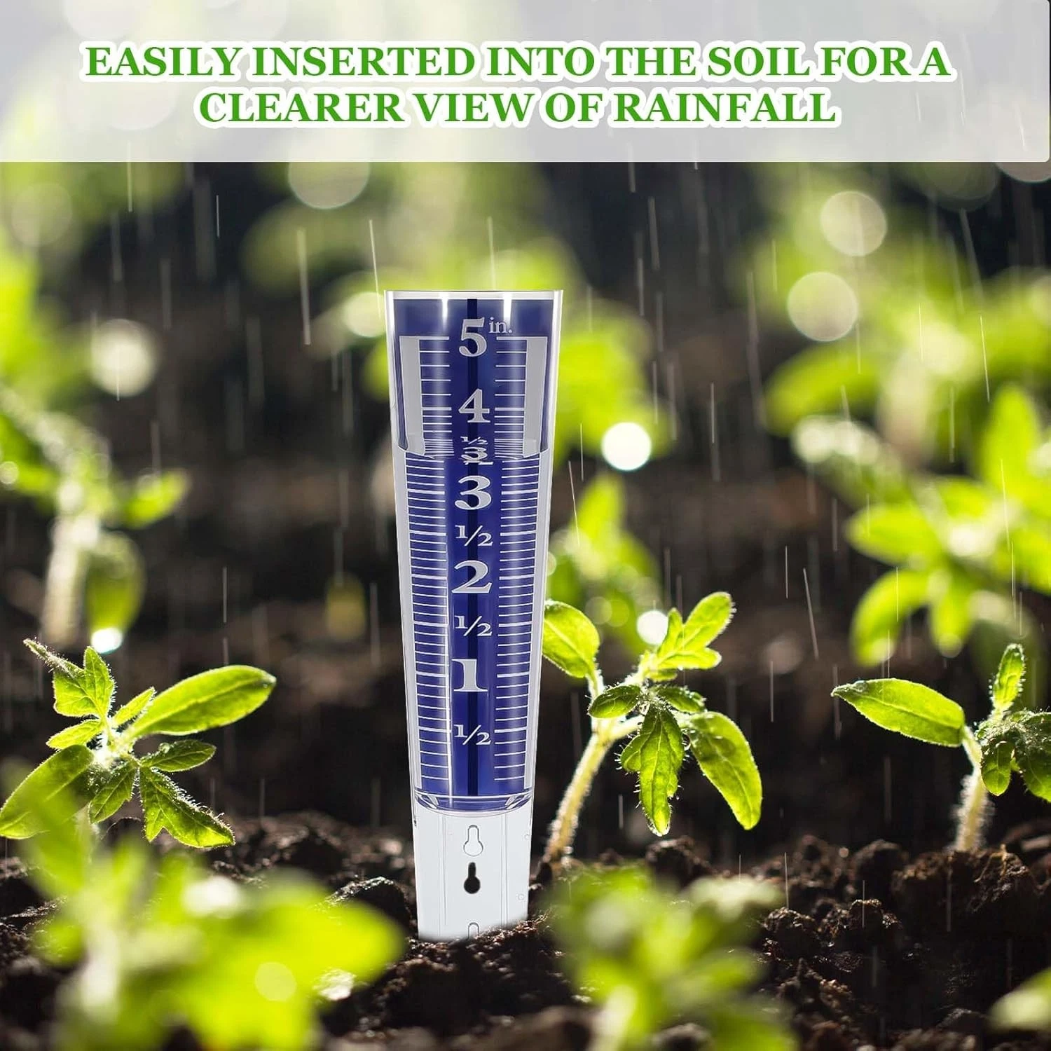 PURELY- Waterfall-Style Rain Gauge: Functional & Beautiful For Garden Monitoring