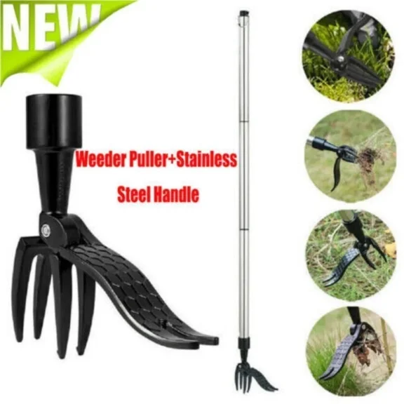 PURELY- Weeder Puller Tool Stand Up Weed Tool With Long Handle Garden Weed Remover Tool