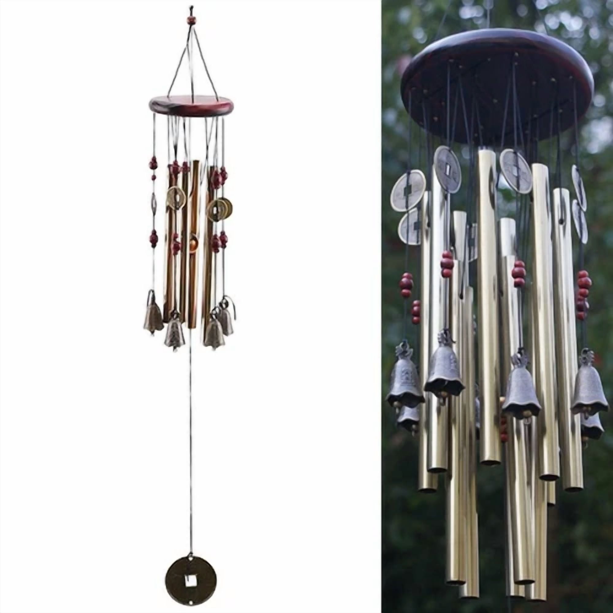 PURELY- Wind Chimes Bells Copper Outdoor Yard Garden Ornament Home Decor Oy