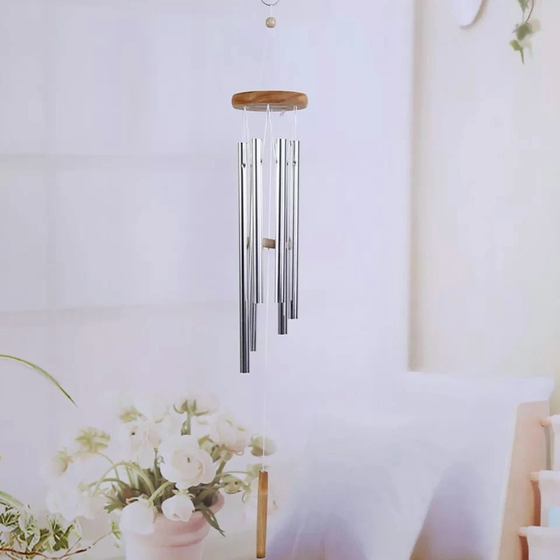 PURELY- Wind Chimes Large Deep Tone Chapel Bells 5 Tubes Outdoor Garden Home Decor Gift