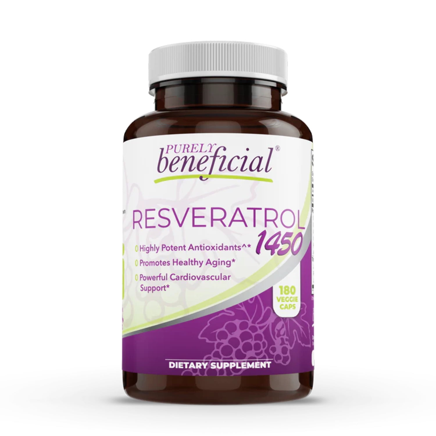 PURELY beneficial Resveratrol 1450mg per Serving of Potent Antioxidants