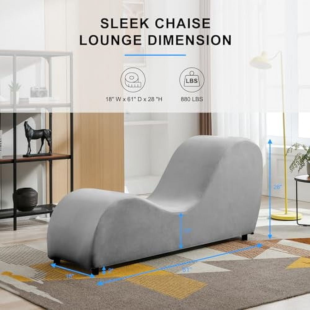 PUREMIND Yoga Chair for Adults, Sleek Velvet Chaise Lounge for Yoga ...