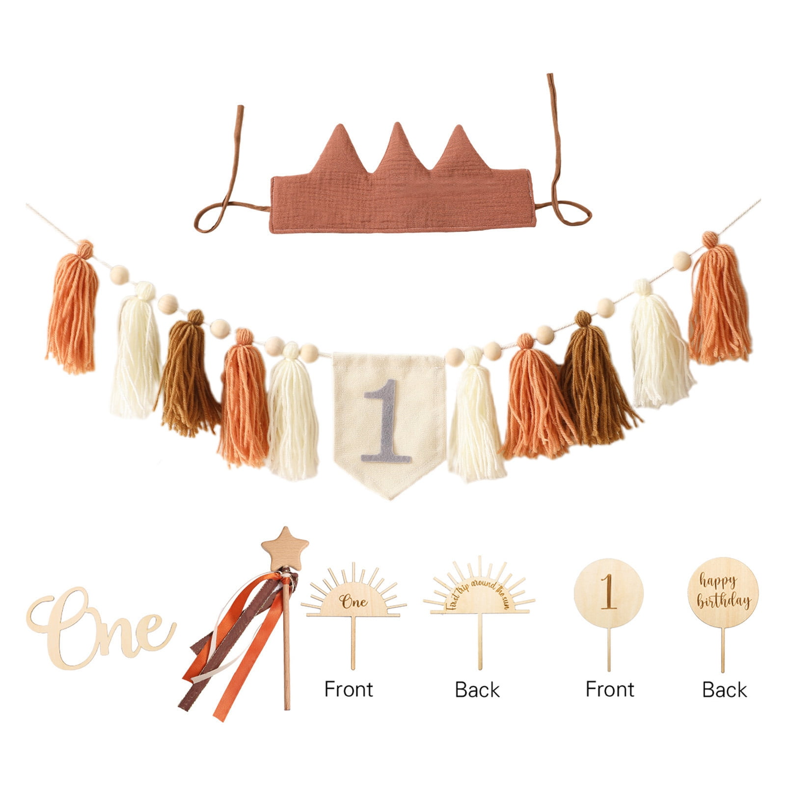 UOREND Groovy Daisy High Chair Banner – Hippie Boho First Birthday Decor | Tear-Resistant Vinyl Banner For Girls' Party - View #10
