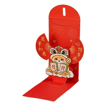 PUREOY 3D Red Envelope Year of The Snake 2025 Chinese Red Packet Pop-Up Cartoon Snake Lucky Money Envelope for Spring Festival Gifts