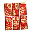 PUREOY 6Pcs Red Envelopes Chinese Spring Festival Red Pocket Envelope