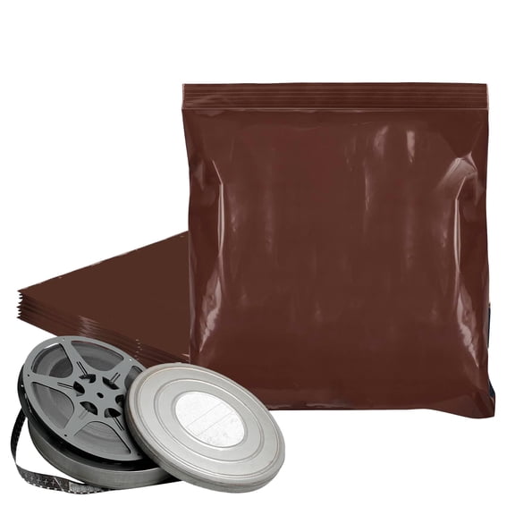 Amber Polyethylene Zip Bags, Reclosable Zipper Closure, 1000 Count, 12 x 12 in