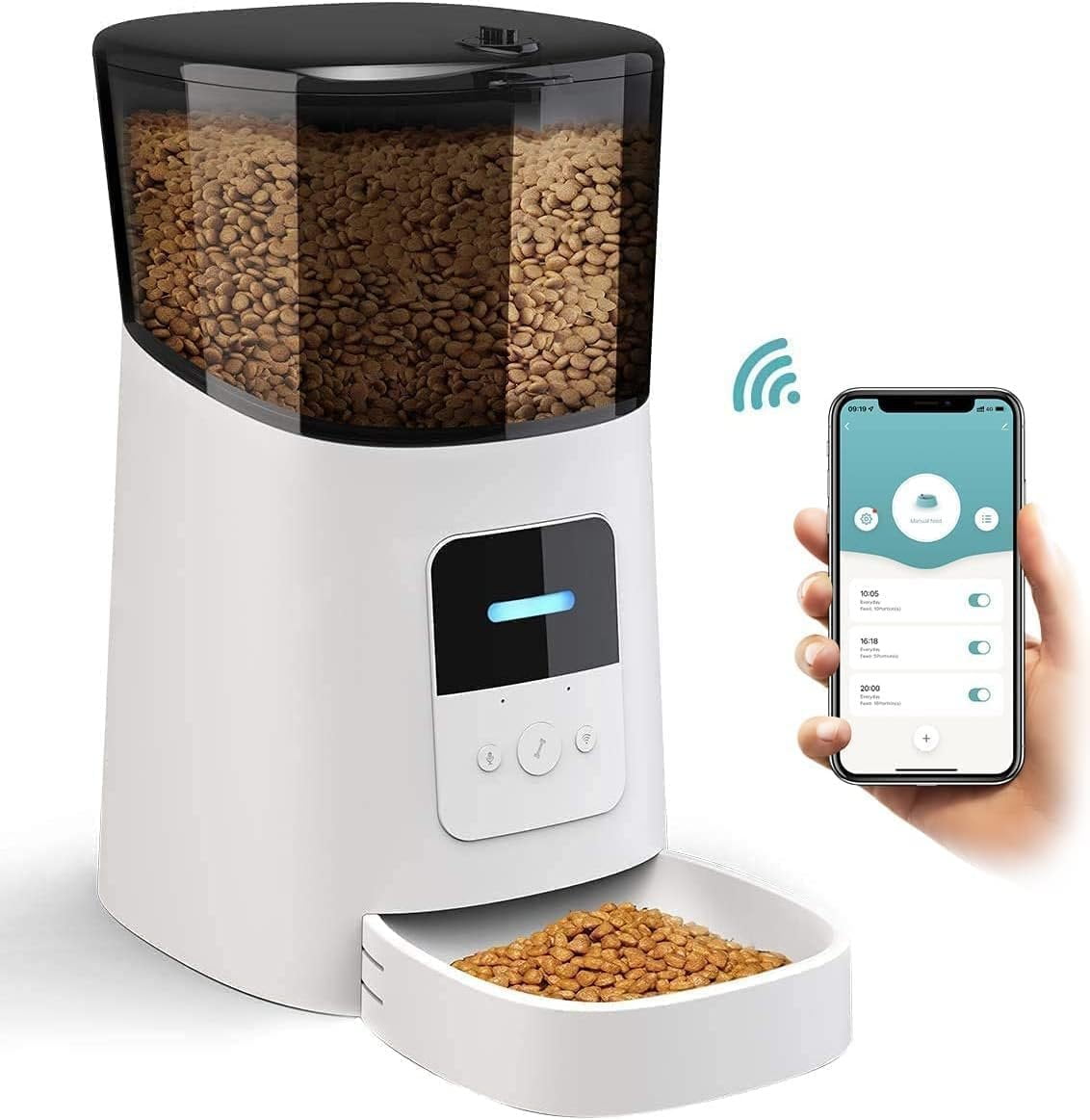 Elite 6L Automatic Smart WIFI Pet Feeder For Cat and Dog - APP