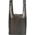thumbnail image 1 of PUREVACY Black Plain Plastic Bags with Handles 6" x 3" x 12", Pack of 2000 Extra Small Polyethylene Plastic Bags for Small Business, Single Use Plastic Grocery Bags with Handles 0.65 Mil, 1 of 1