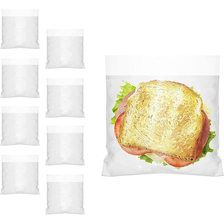 PUREVACY Fold Top Plastic Sandwich Bags 6.75 x 6.75 Inches. Pack of 2000  Clear Plastic Sandwich Baggies with Flip-Top Closure. 0.36 Mil Thick