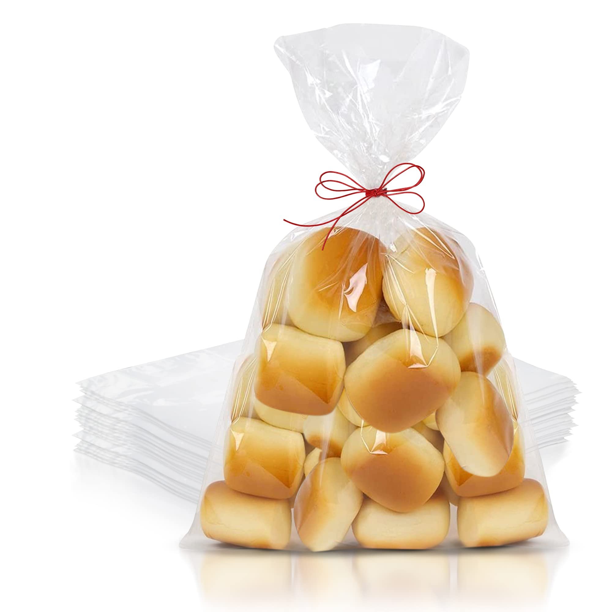 50 Pack Baguette Bread Bags With Window – Kraft Paper Bags 4x23.6 Inches, Includes 60 Thank You Stickers - View #5