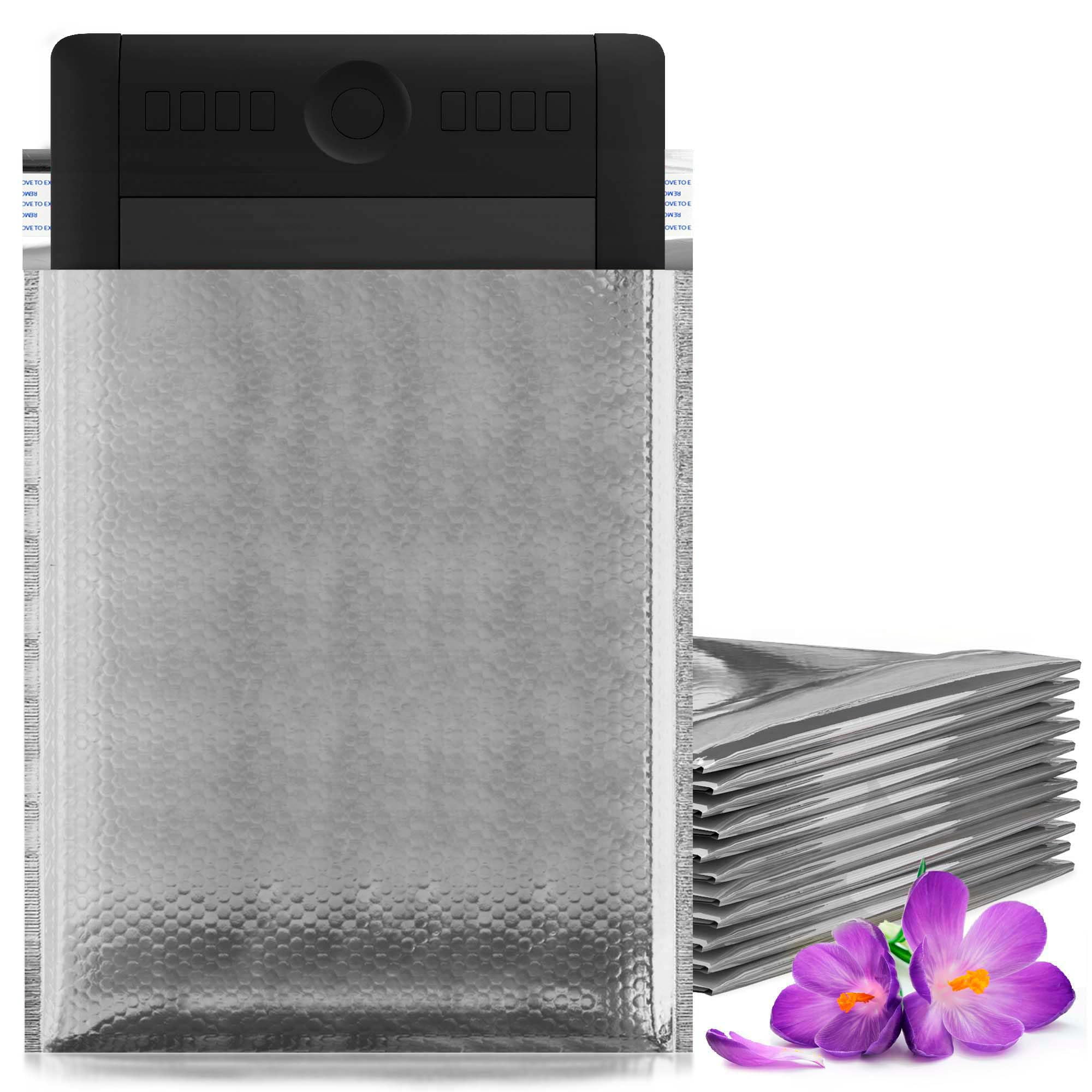 PUREVACY Silver Bubble Mailers 8.5x11, Metallic Padded Envelopes Pack of 200 Cushioned Mailing Envelopes Padded, Self-Seal Bubble Envelopes, Padded Shipping Envelopes