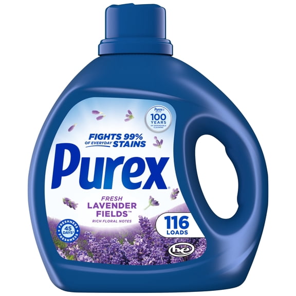 Purex Fresh Lavender Fields Liquid Detergent, 130 fl oz, 116 loads