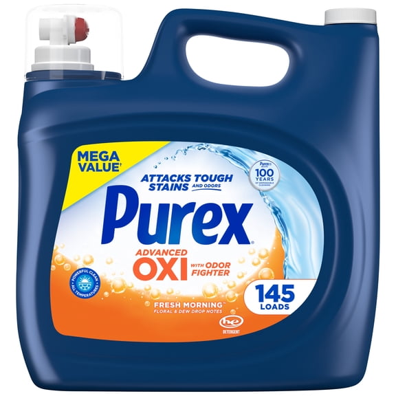 Purex Advanced Oxi with Odor Fighter Liquid Detergent, 199 fl oz, 145 wash loads