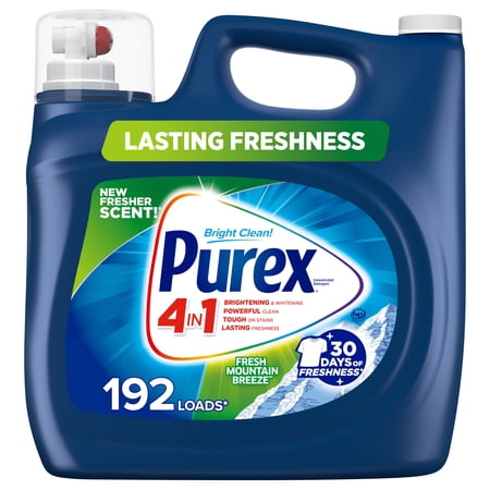 Purex Fresh Mountain Breeze Liquid Laundry Detergent, 250 fl oz, 192 Loads