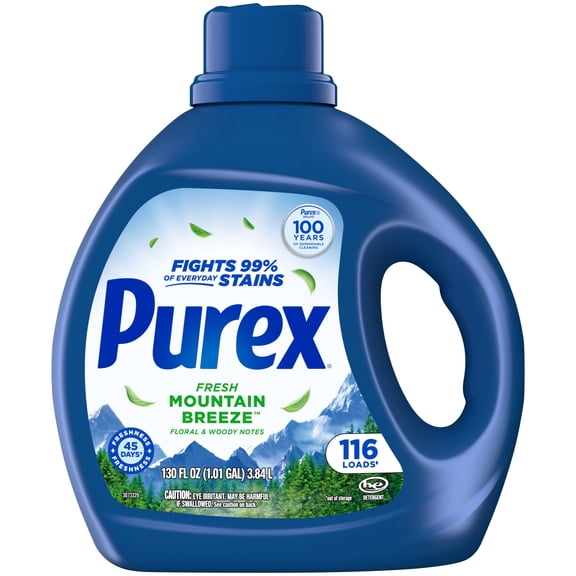Purex Fresh Mountain Breeze Liquid Detergent, 130 fl oz, 116 loads