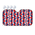 PUREYAH Foldable Front Windshield Sun Shade, Patriotic Red White Blue