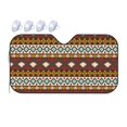 PUREYAH Foldable Front Windshield Sun Shade, Retro Southwestern Ethnic