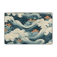 thumbnail image 1 of PUREYAH Front Door Mat Indoor Entrance, Non-Slip Washable Sea Water Funny Wave Decorative Rug Carpet for Bedroom Living Room Bathroom 72"x48", 1 of 8
