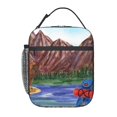PUREYAH Insulated Lunch Bag with Strap, Reusable Work Thermal Cooler