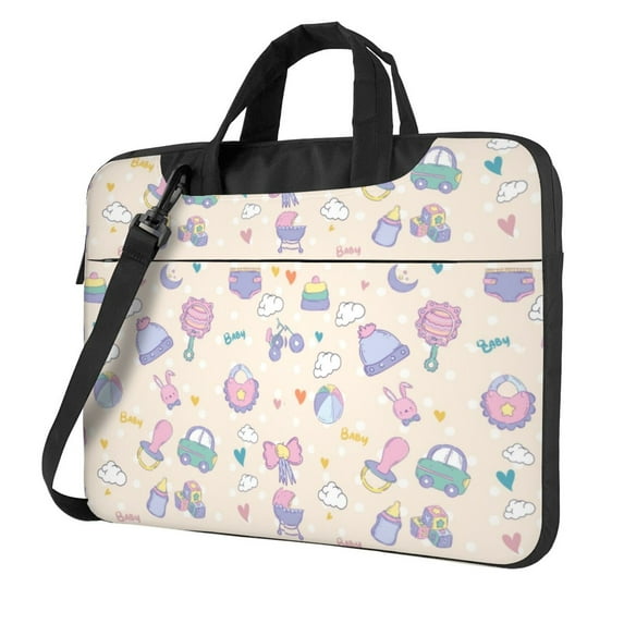PUREYAH Laptop Case Bag with Compartments for Women, Baby Kids Pregnancy Lightweight Computer Tote Bag for Men Travel Work 13 inch