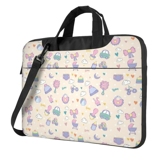 PUREYAH Laptop Case Bag with Compartments for Women, Baby Kids Pregnancy Lightweight Computer Tote Bag for Men Travel Work 13 inch