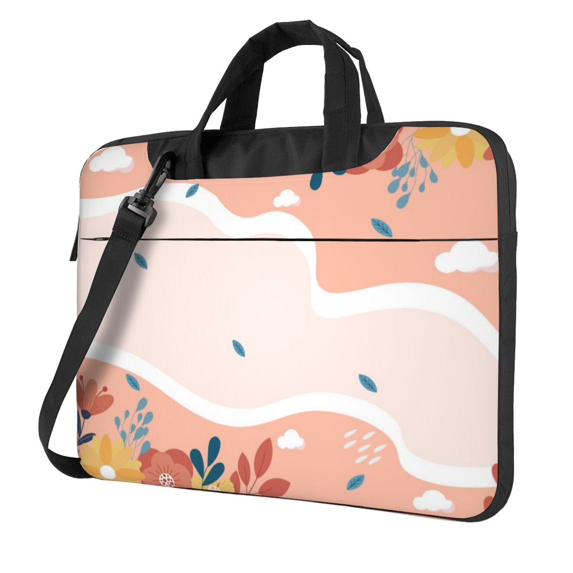 PUREYAH Laptop Case Bag with Compartments for Women, Flower In The