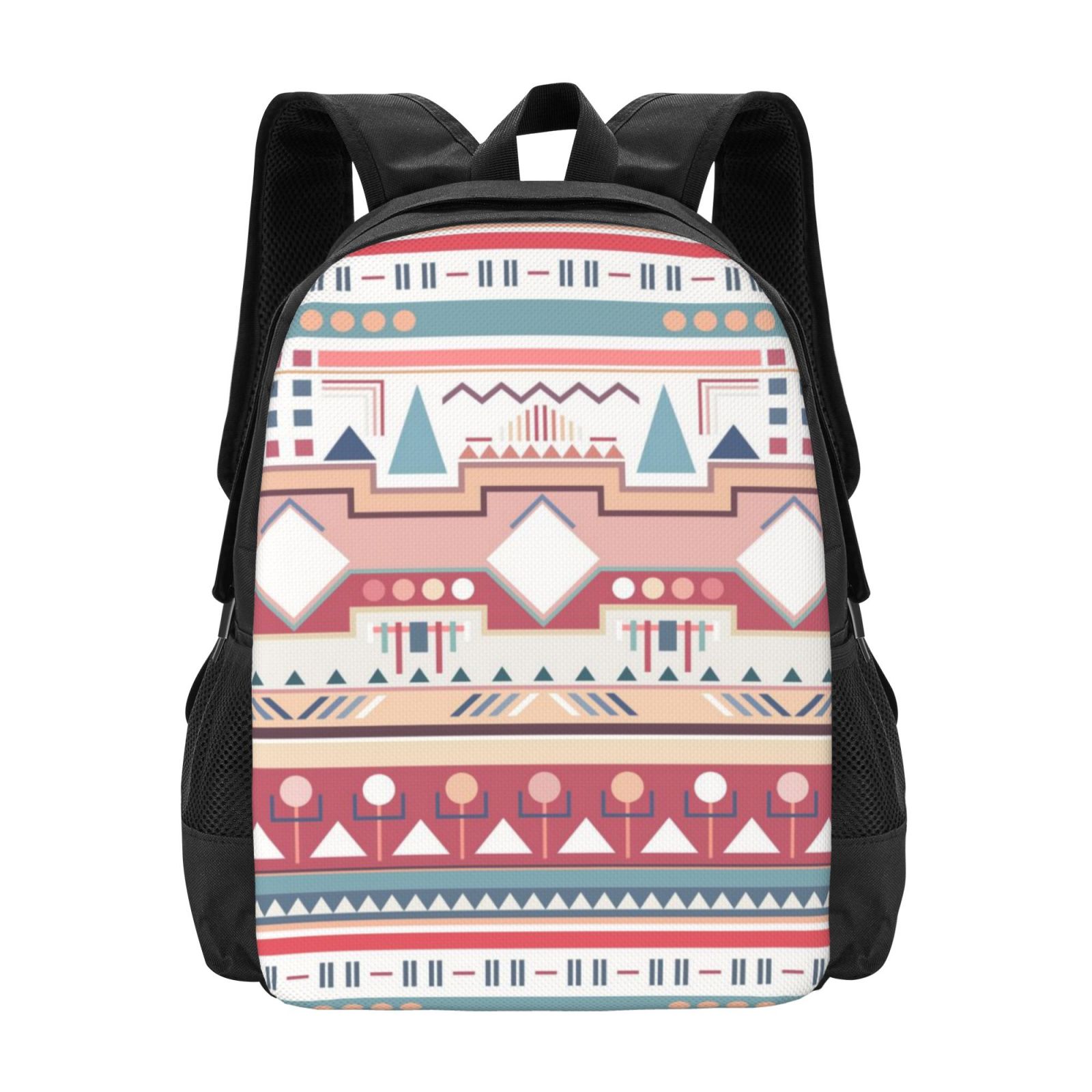 PUREYAH Lightweight Travel Backpack, Simple Modern Abstract Native Folk ...
