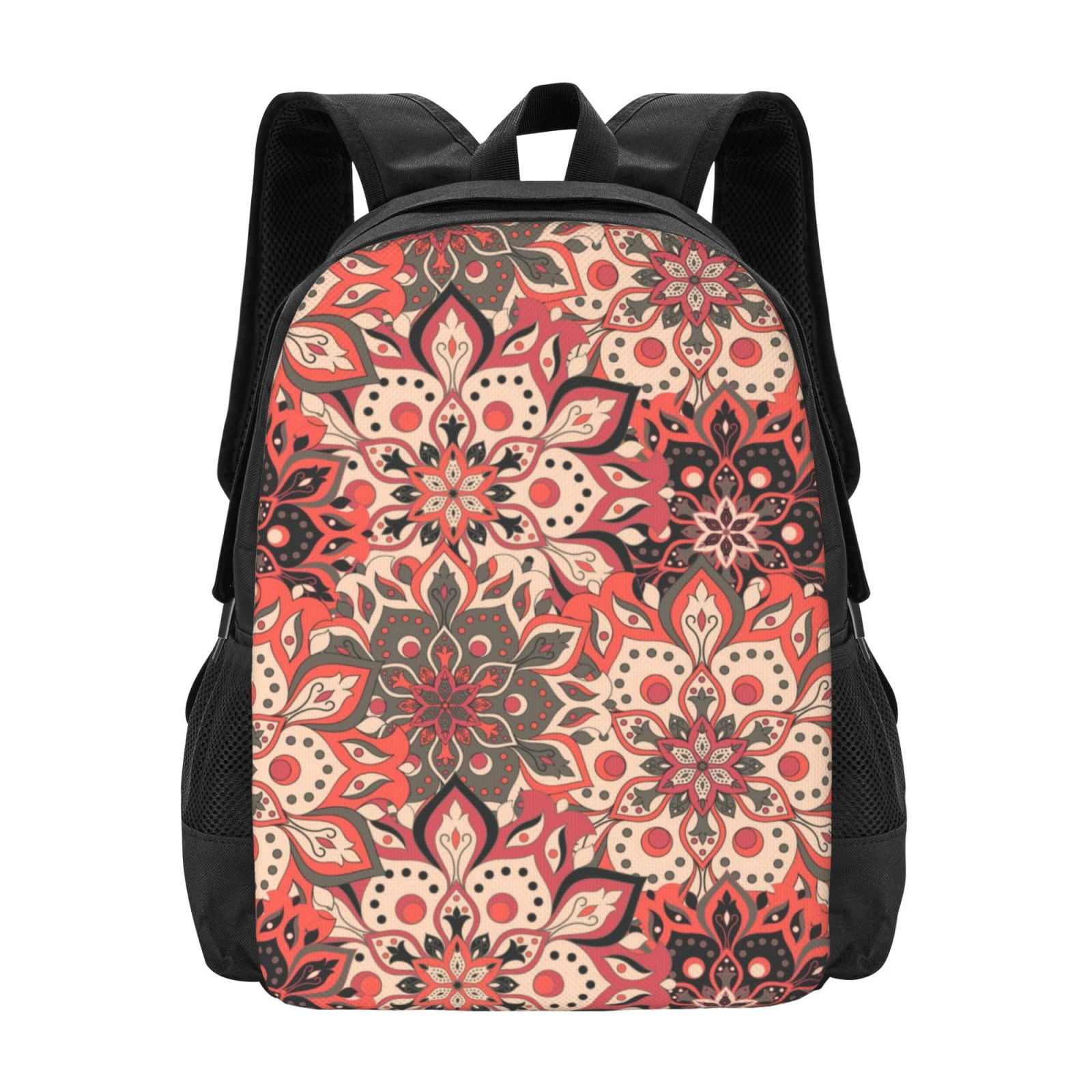 Boho Pink Patterned Women\'s Backpack Boho Hand Bag Crossbody Backpack Hand-held Pink Multicolor  main image 3