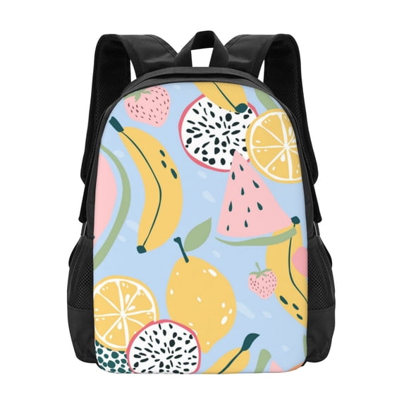 PUREYAH Lightweight Travel Backpack, Simple Modern Cute Colorful Watermelon Lemon Hiking Backpack School Bag with Laptop Compartment for Women Men