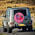 thumbnail image 1 of PUREYAH Pink Strawberry Drink Chocolate Milkshake Rv Spare Tire Cover, Wheel Covers Protectors Universal Fit for Camping Travel Trailer Truck 17 inch, 1 of 6