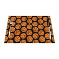thumbnail image 1 of PUREYAH Table Placemats Set of 6 PCS , Washable Heat Resistant Basketball Sports Orange Balls Table Decorations Placemats for Dining Room Kitchen, 1 of 6