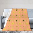 PUREYAH Travel Throw Blanket for Couch, Bee A Bug Gift Lightweight