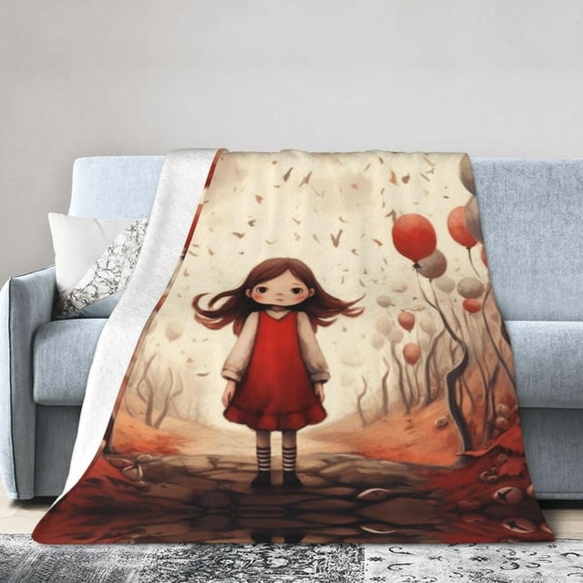 PUREYAH Travel Throw Blanket for Couch, Fairy Tale Lightweight Fluffy